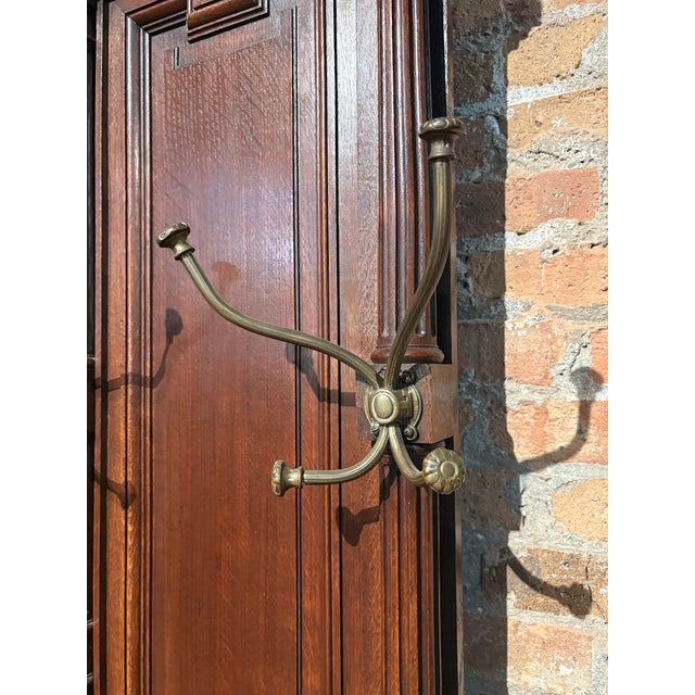 Brown Grand Antique Carved Walnut Hall Tree For Sale - Image 8 of 11