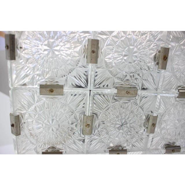 Metal Mid-Century Czech Chandelier from Preciosa, 1970s For Sale - Image 7 of 11