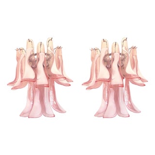 Blush Pink Murano Glass Selle Wall Sconces by Simoeng, Set of 2 For Sale