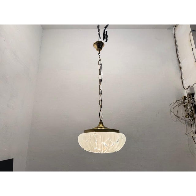 White Murano Glass Pendants, 1980s, Set of 2 For Sale - Image 3 of 10