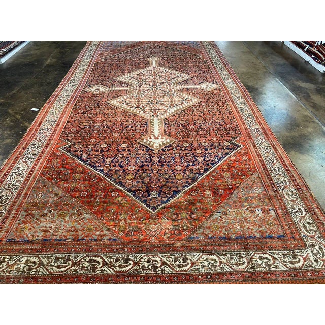 1910s Antique Persian Malayer Area Rug 10'0" X 20'0" For Sale In Dallas - Image 6 of 13
