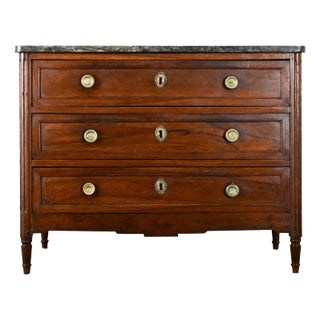French 19th Century Louis XVI Style Marble-Top Commode For Sale