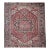 Vintage Oversized Persian Heriz Serapi, Hand-Knotted, Geometric Medallion Pattern, Red & Blue, 11x15 For Sale
