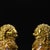 Yellow Pair of Gilt Cloisonne Enameled Guardian Lions – 7.5" Foo Dogs With Floral Motifs For Sale - Image 8 of 9
