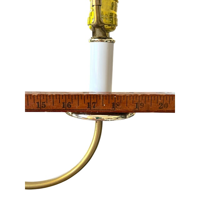 Monumental Vintage Brass Bouillotte Table Lamp With Custom Hunter Green Pleated Shades — Ralph Lauren / Visual Comfort For Sale - Image 15 of 15