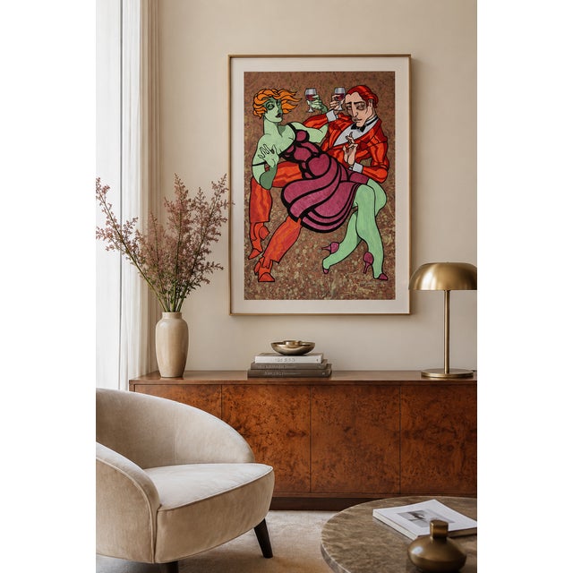 “Scarlet Toast” Signed limited edition serigraph by Brazilian artist Juarez Machado. Known for his elegant and expressive...