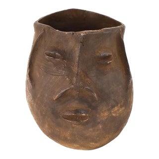 Early 20th Century Shi Bashi Pitcher with Face Handle For Sale