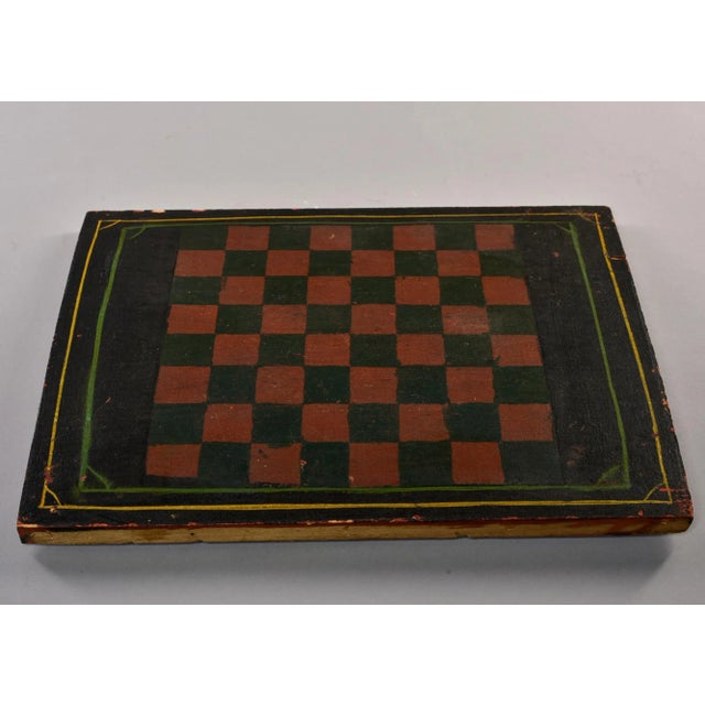 Early 20th Century Game Board With Original Painted Black and Red Squares For Sale - Image 10 of 11