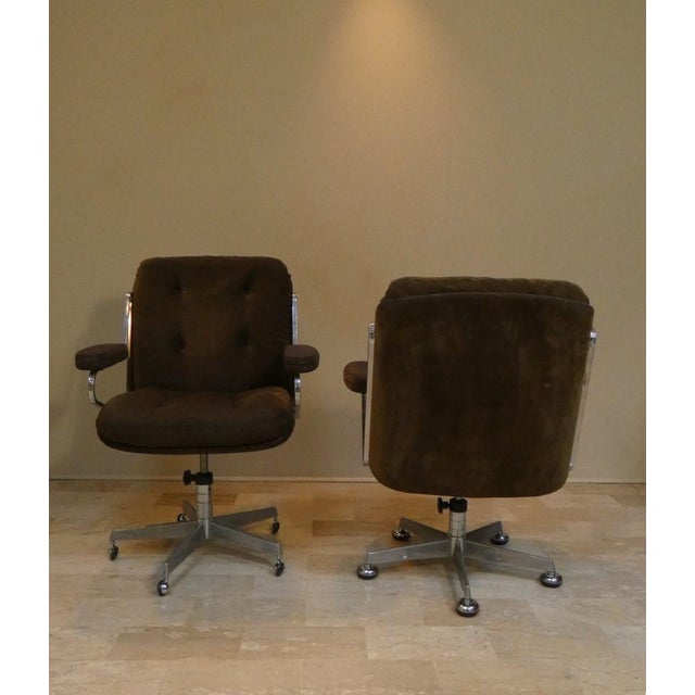 Mid-Century Modern Model KS 172 H Directional Chairs by Karl-Erik Ekselius for Joc Möbel Ab, 1970s, Set of 2 For Sale - Image 3 of 18