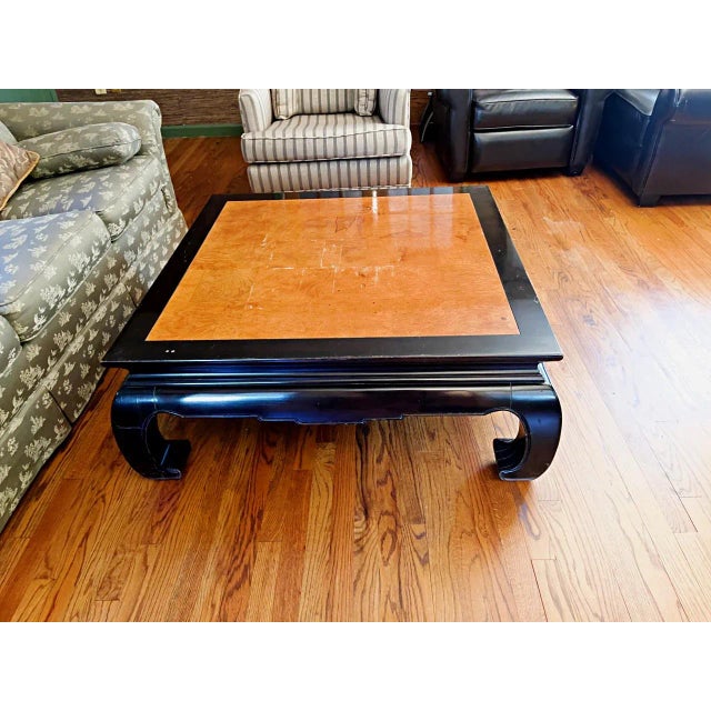 Early 21st Century Ethan Allen Ming Dynasty Style Square Cocktail Table For Sale - Image 5 of 9