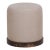 Como Cotton Jute with Burl Wood Base Accent Stool For Sale