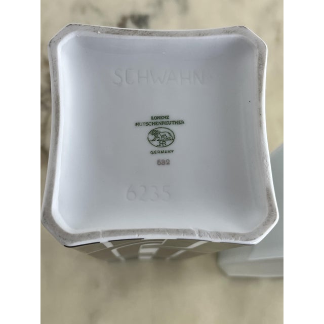 German Ceramic Vases by Hermann Schwahn for Hutschenreuther, 1970s, Set of 2 For Sale - Image 3 of 15