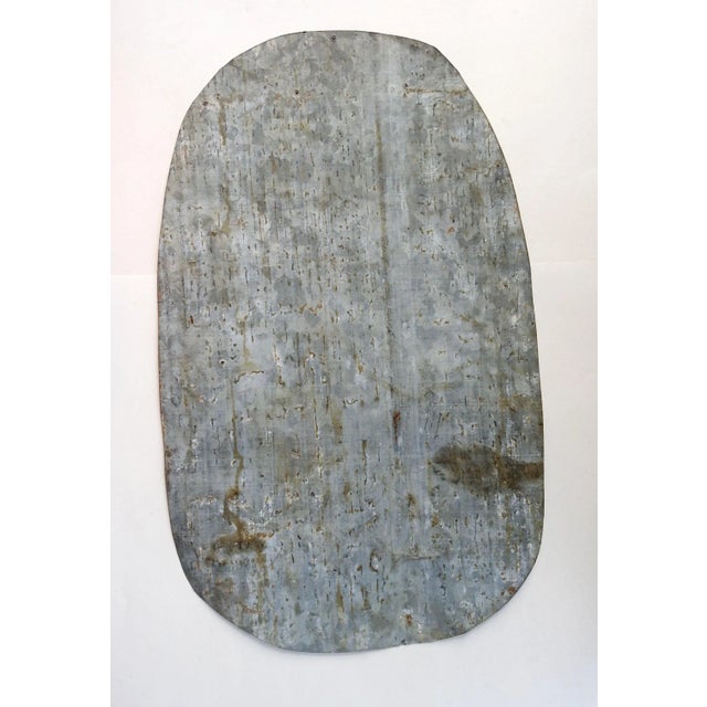 Vintage Distressed Metzger's Milk Bottle Sign For Sale - Image 4 of 5