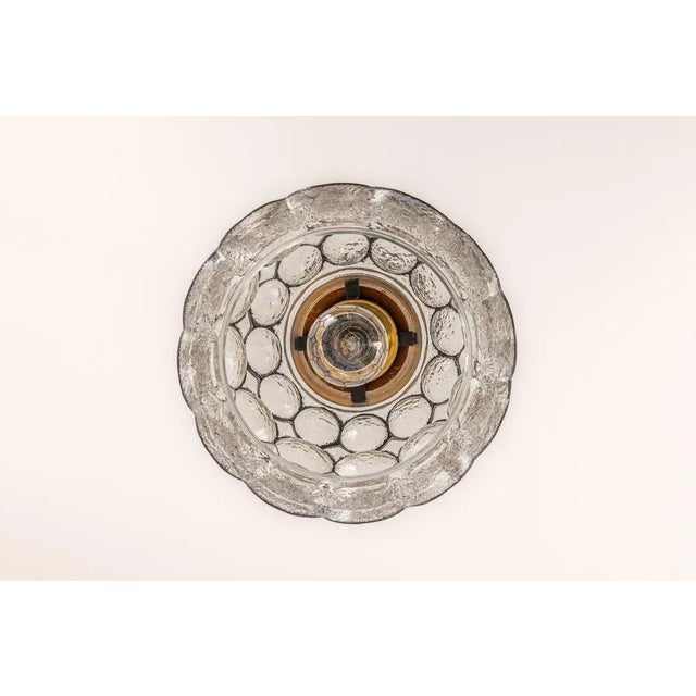 Small Iron & Clear Glass Pendant Lights from Limburg, Germany, 1960s For Sale - Image 12 of 14