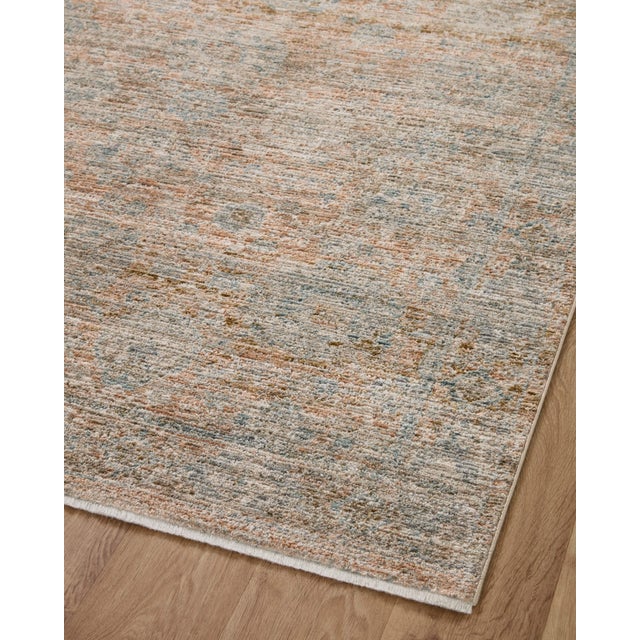 Jean Stoffer x Loloi Katherine Terracotta / Smoke 7'-10" x 7'-10" Round Area Rug For Sale In Dallas - Image 6 of 9