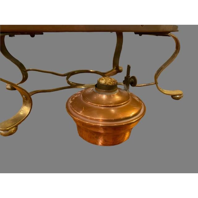 Mid-Century Modern Vintage Copper and Brass Warmer For Sale - Image 3 of 3