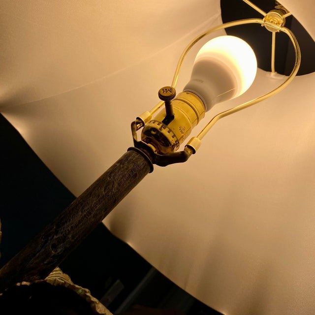 Early 20th Century Tall French Style Art Deco Cast Iron Floor Lamp For Sale - Image 11 of 17