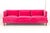 Contemporary Contemporary Hot Pink Velvet Upholstered Sofa For Sale - Image 3 of 5