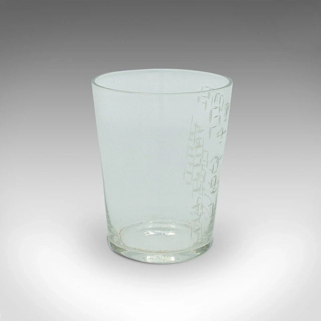 1880s Antique Victorian English Glass Apothecary Medicine Cup For Sale - Image 4 of 13