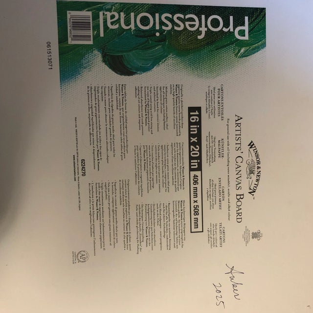 Blue Contemporary Figurative Mixed Media Painting in Canvas Board “Face With Blue” by Auker For Sale - Image 8 of 10