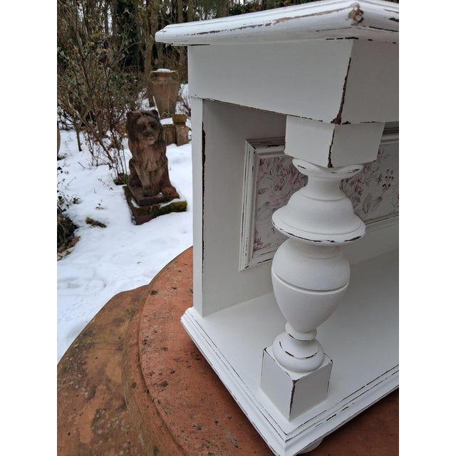 Wood Antique Wall Console in Shabby Chic Style, 1890s For Sale - Image 7 of 16