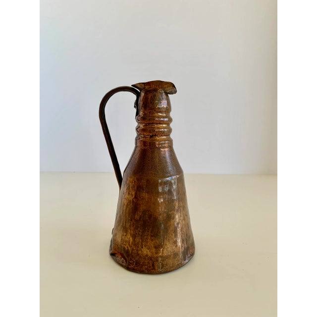 Copper Vintage Solid Copper Pitcher For Sale - Image 8 of 8