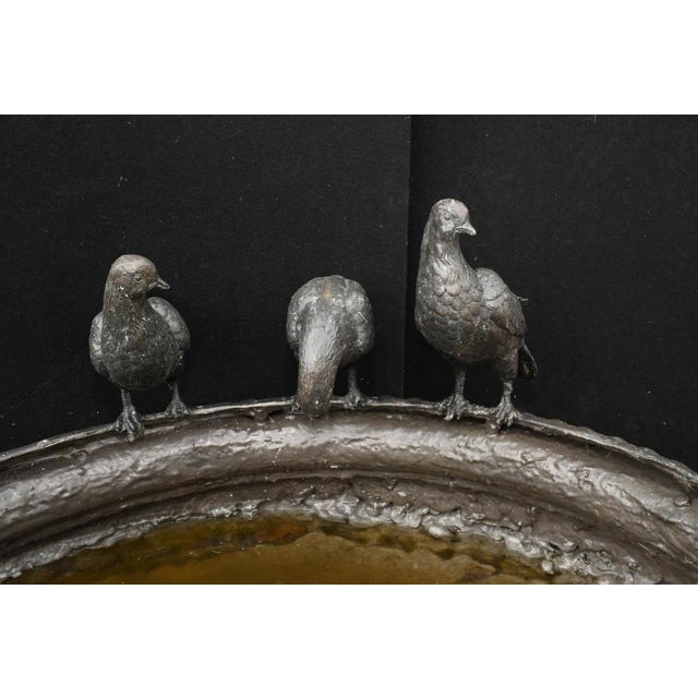Large Classical Italian Bronze Bird Fountain Statue For Sale - Image 6 of 18