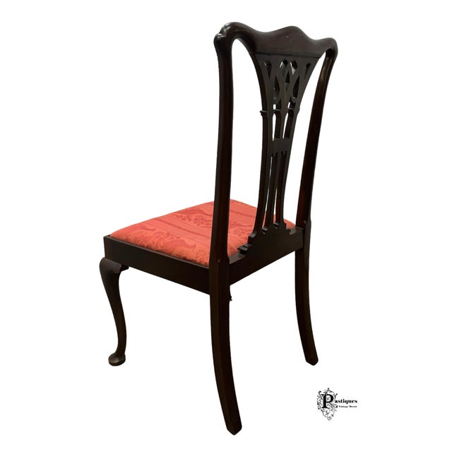 Vintage Traditional Chippendale Style Mahogany Dining Chairs - Set of 4 For Sale In Greensboro - Image 6 of 8