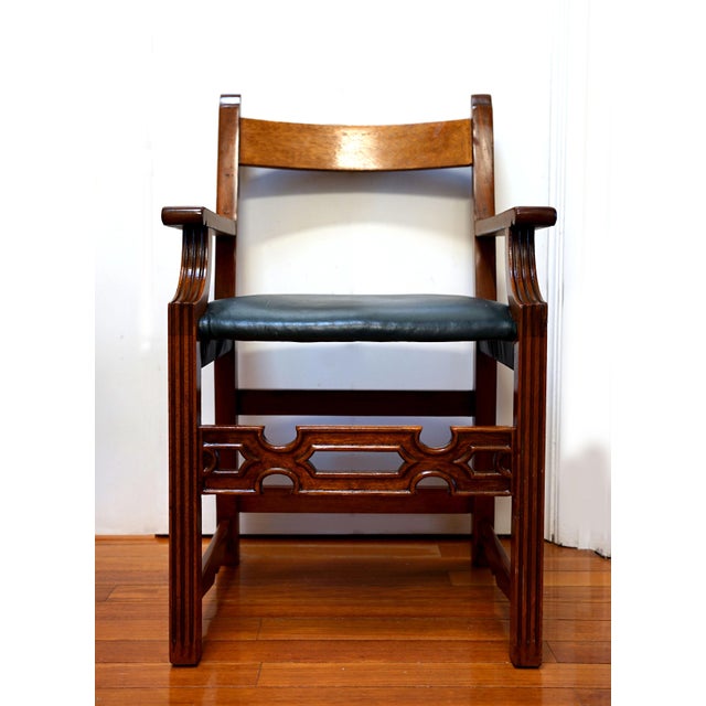 Regency 19th Century Armchair in Oak From England For Sale - Image 12 of 13