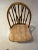 American Art and Craft Fiddleback wood chair color tan