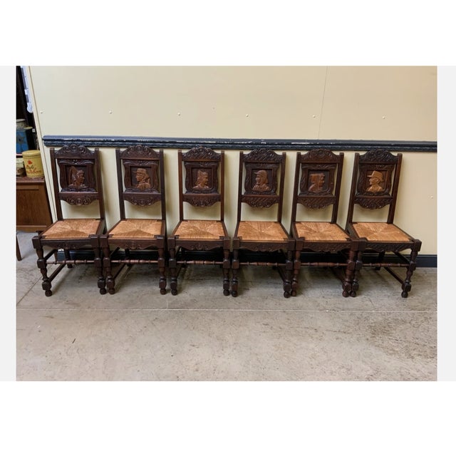 Vintage Chairs in Solid Oak, 1945, Set of 6 For Sale - Image 16 of 16
