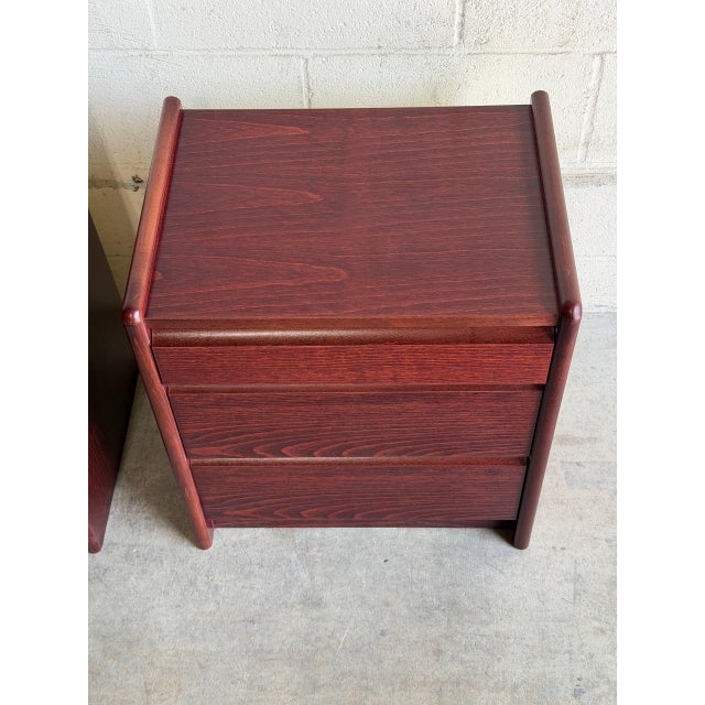 Pair of Vintage Danish Modern Wooden Nightstands / Bedside Tables For Sale - Image 10 of 10
