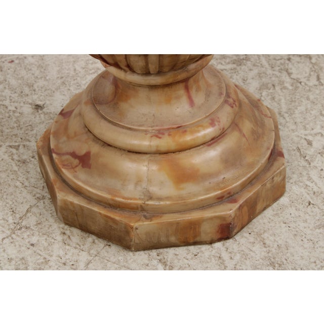 Vintage Neoclassical Alabaster Column Pedestal For Sale - Image 11 of 14