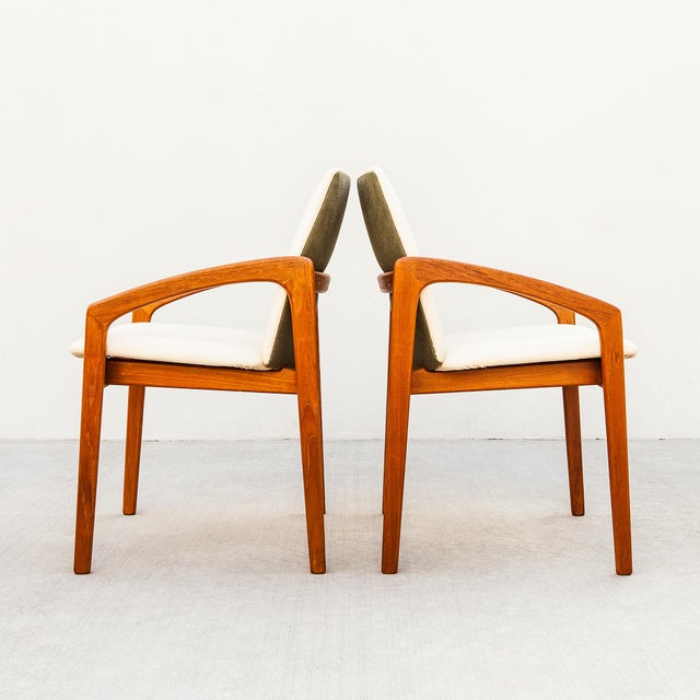 Restored 1970s Danish Modern Henning Kjaernulf Dining Chairs in Teak and Leather For Sale - Image 11 of 13