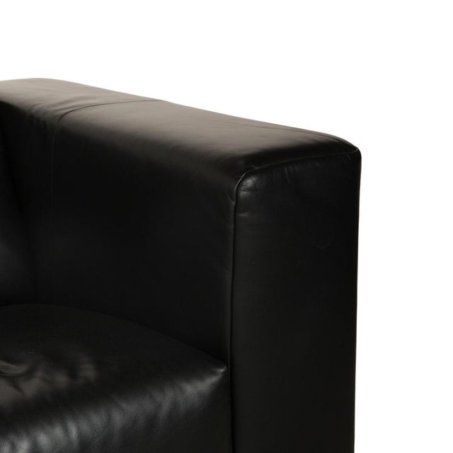 BMP 622 3-Seater Sofa in Black Leather from Rolf Benz For Sale - Image 4 of 15