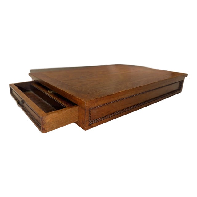 Early 19th Century Connecticut Portable Lap Desk With Drawer For Sale