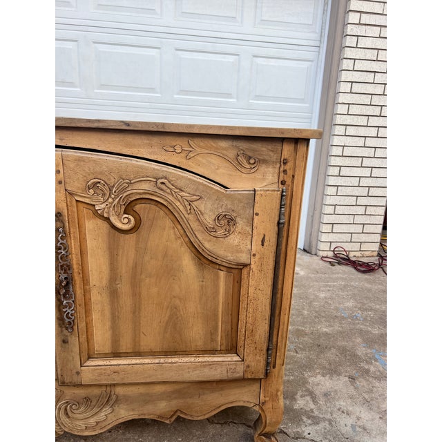 French 18th Century Louis XV Bleached Walnut Two Door Buffet For Sale - Image 9 of 12
