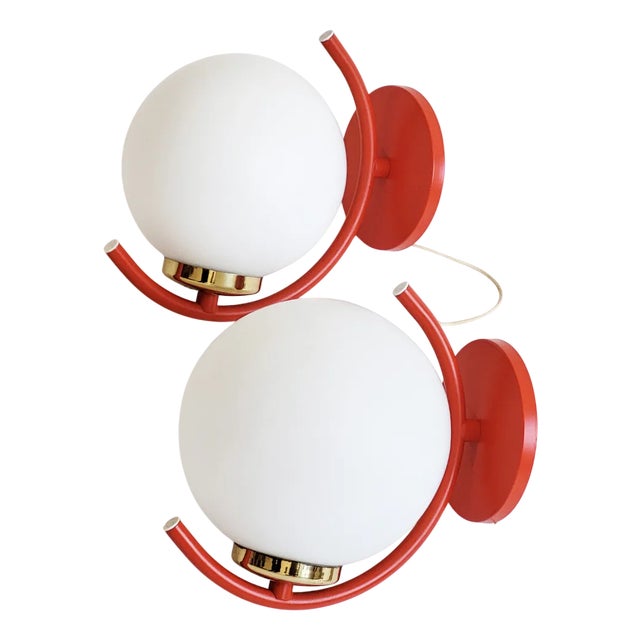 Mid-Century Modern Wall Lamps, 1960s, Set of 2 For Sale