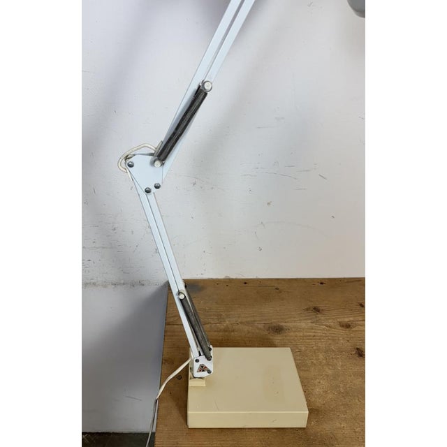 Vintage White Italian Architect Table Lamp, 1970s For Sale - Image 14 of 18