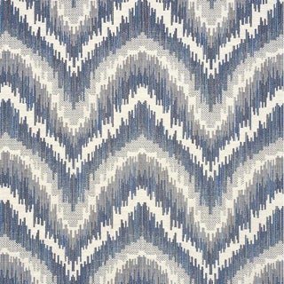 Sample - Schumacher Von Armin Fabric in Blue For Sale