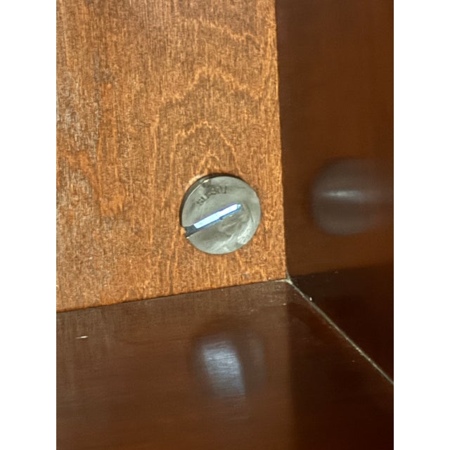 Traditional Ethan Allen Georgian Solid Cherry Wood Armoire For Sale - Image 3 of 8