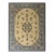 1920s Beige Floral Classic Greek Key Deco Antique Chinese Peking Knotted Rug For Sale