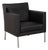 Leather Jason Armchair in Black Nappa Leather and Metal Frame from Walter Knoll For Sale