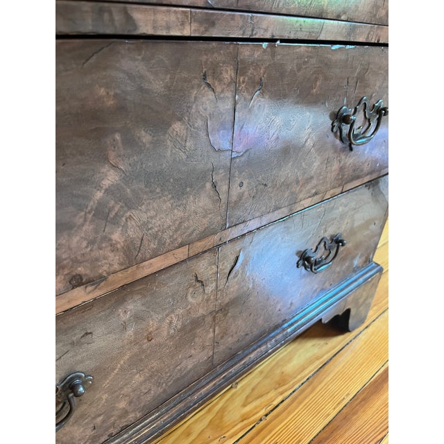 Antique Burled Wood Veneer Bachelor’s Chest For Sale - Image 6 of 9