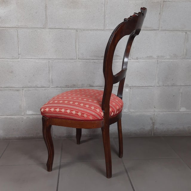 Brown Antique Italian Wooden Chairs, 1900s, Set of 4 For Sale - Image 8 of 18