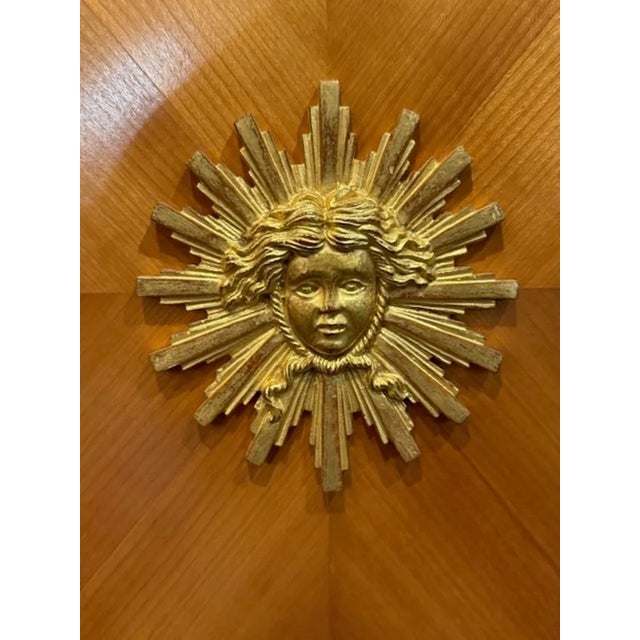 Vintage Italian Art Deco Design Bookmatched Cherrywood Cabinet For Sale - Image 4 of 7