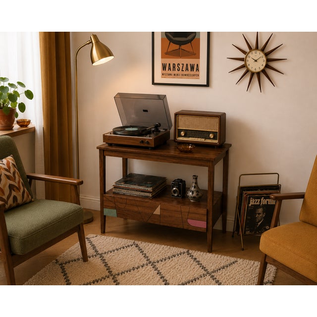 Vintage Table in Beech, 1960s For Sale - Image 11 of 12