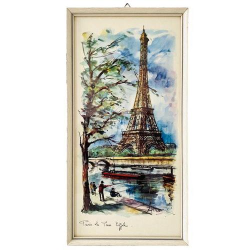 Mid-Century Modern French Lithograph of Paris Eiffel Tower by Arno, 1960s For Sale - Image 7 of 7