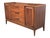 Mid-Century Modern Walnut Buffet With Sculpted Drawer Pulls- Restored For Sale - Image 4 of 13