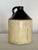 1900s Antique Salt Glaze Stoneware Jug Cream and Brown Colored, great patina